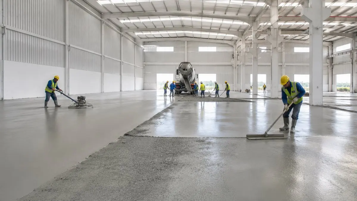 Piso industrial reforzado con macrofibra POLYFIBERS